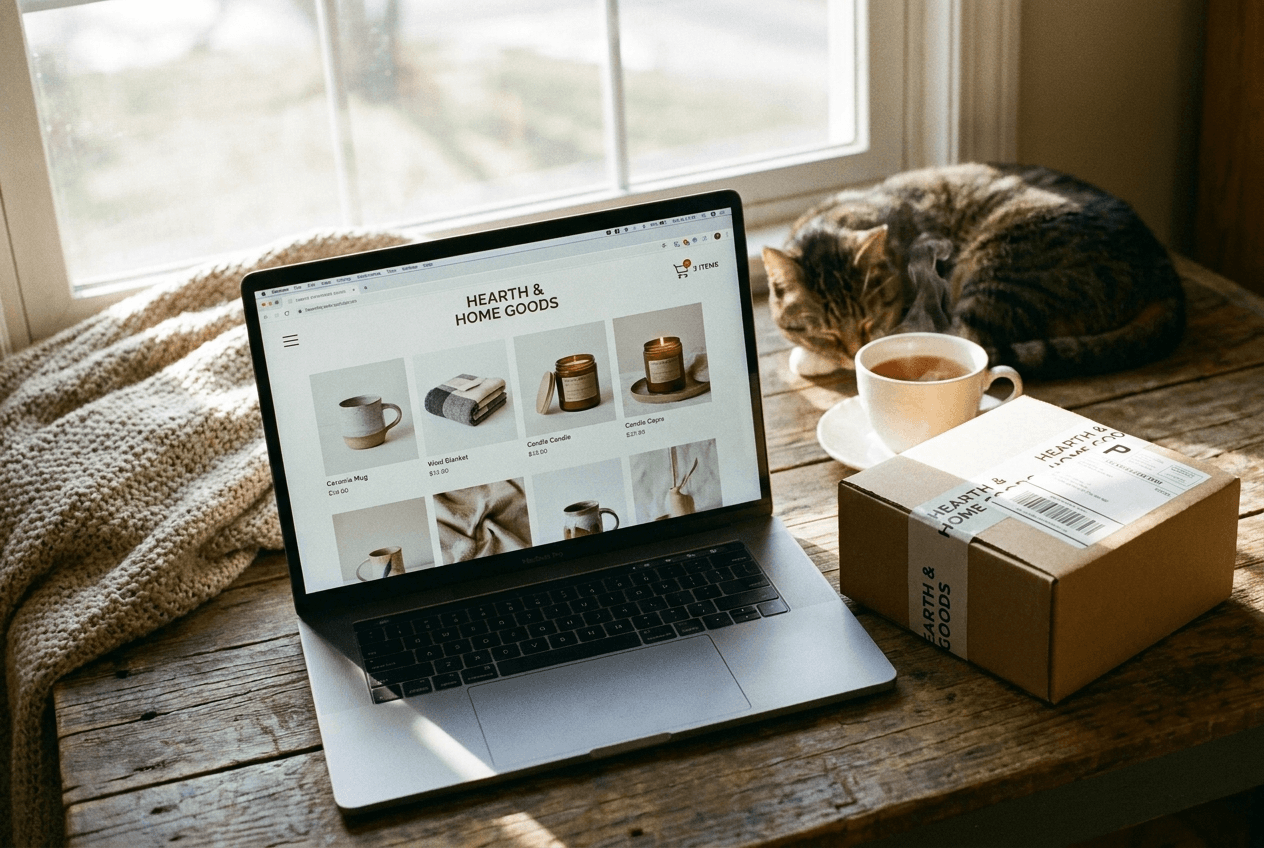 Site para lojas online — exemplo