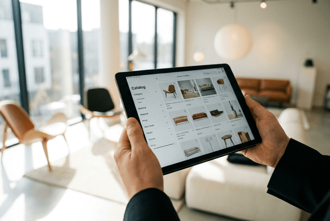 Website for a catalog app — example