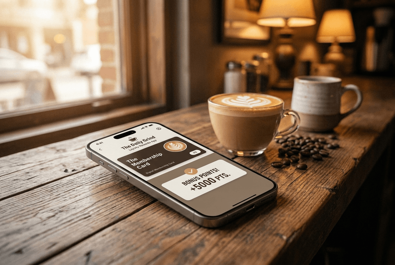 Website for a loyalty app — example