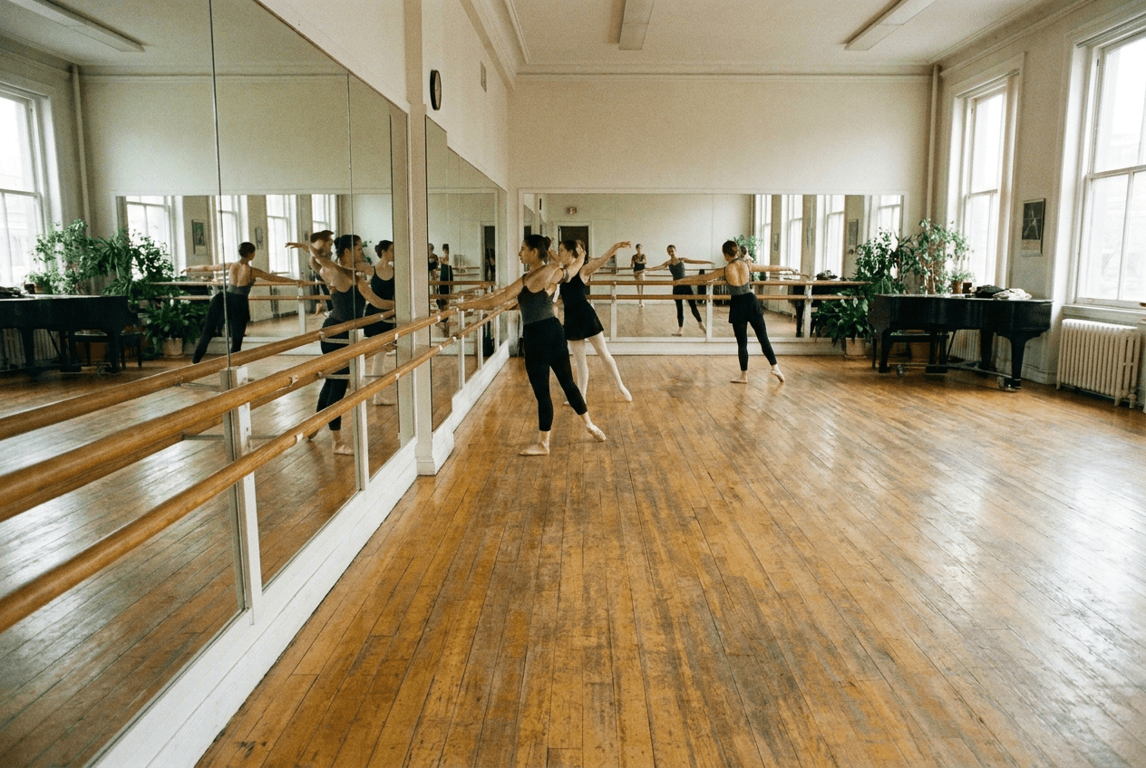 Website for a dance studio — example